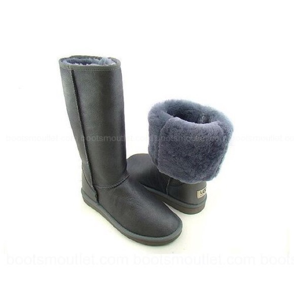Silver Metallic Ugg Boots - Picture 1 of 5